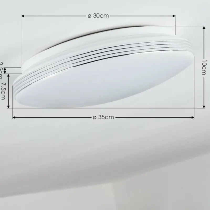 hofstein Plafonnier Niebla LED Blanc, 1 lumière