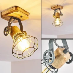 hofstein Plafonnier Nifun Brun, Gris, 1 lumière