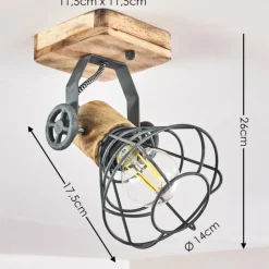 hofstein Plafonnier Nifun Brun, Gris, 1 lumière