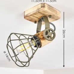 hofstein Plafonnier Nifun Brun, Vert, 1 lumière