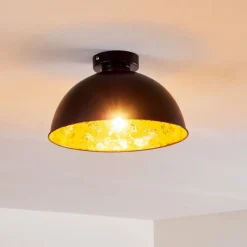 Lampes Industrielles-hofstein Plafonnier Nome Noir, 1 lumière