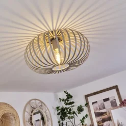 Lampes Industrielles-hofstein Plafonnier Nomenome Gris, 1 lumière