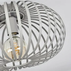 Lampes Industrielles-hofstein Plafonnier Nomenome Gris, 1 lumière