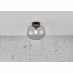 Suspension Verre Fumé-Luminaires Nordlux Plafonnier Nordlux ALTON Noir, 1 lumière