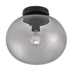 Suspension Verre Fumé-Luminaires Nordlux Plafonnier Nordlux ALTON Noir, 1 lumière