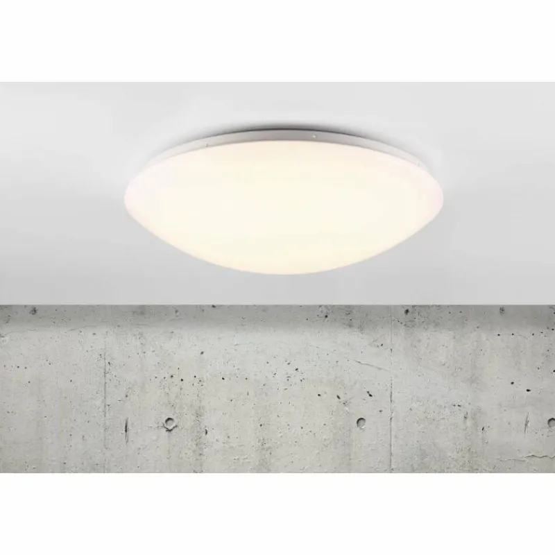Luminaires Scandinaves-Luminaires Nordlux Plafonnier Nordlux ASK LED Blanc, 1 lumière