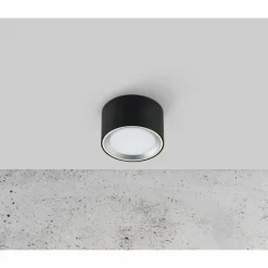 Luminaires Nordlux Plafonnier Nordlux Fallon LED Noir, 1 lumière* Éclairage Led
