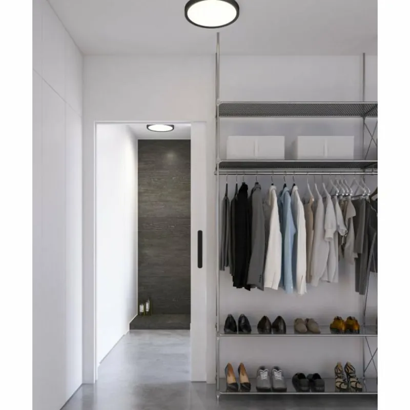 Luminaires Nordlux Plafonnier Nordlux LIVASMART LED Noir, 1 lumière, Changeur de couleurs