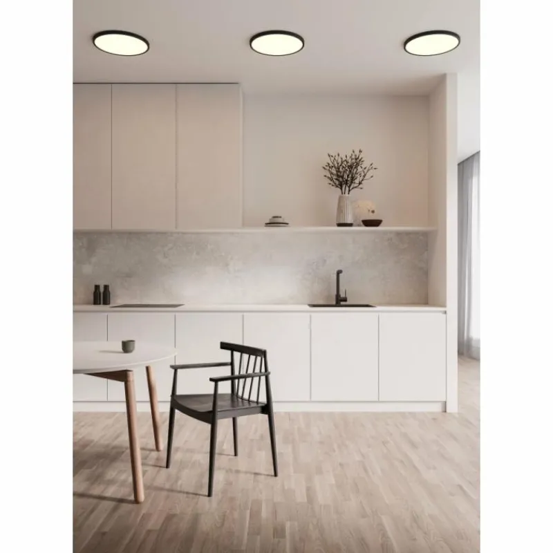 Luminaires Nordlux Plafonnier Nordlux OjaSmart LED Noir, 1 lumière