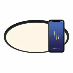 Luminaires Nordlux Plafonnier Nordlux OjaSmart LED Noir, 1 lumière