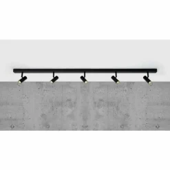 Luminaires Nordlux Plafonnier Nordlux OMARI LED Noir, 5 lumières* Éclairage Led
