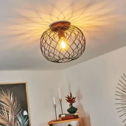 hofstein Plafonnier Nordslesvig Bronze, Noir, 1 lumière