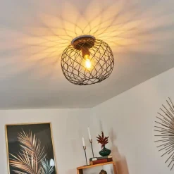 hofstein Plafonnier Nordslesvig Noir, 1 lumière