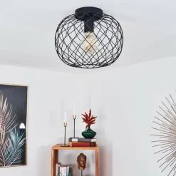 hofstein Plafonnier Nordslesvig Noir, 1 lumière