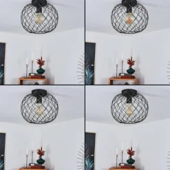 Lampes Dorées-hofstein Plafonnier Nordslesvig Or, Noir, 1 lumière