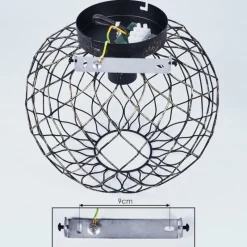 Lampes Dorées-hofstein Plafonnier Nordslesvig Or, Noir, 1 lumière