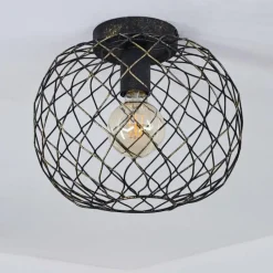 Lampes Dorées-hofstein Plafonnier Nordslesvig Or, Noir, 1 lumière