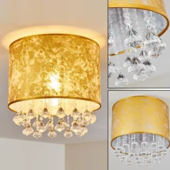 hofstein Plafonnier Norrfors Argenté, Transparent, 1 lumière