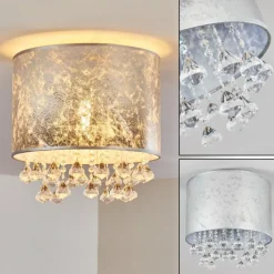 Lampes En Tissu-hofstein Plafonnier Norrfors Argenté, 1 lumière