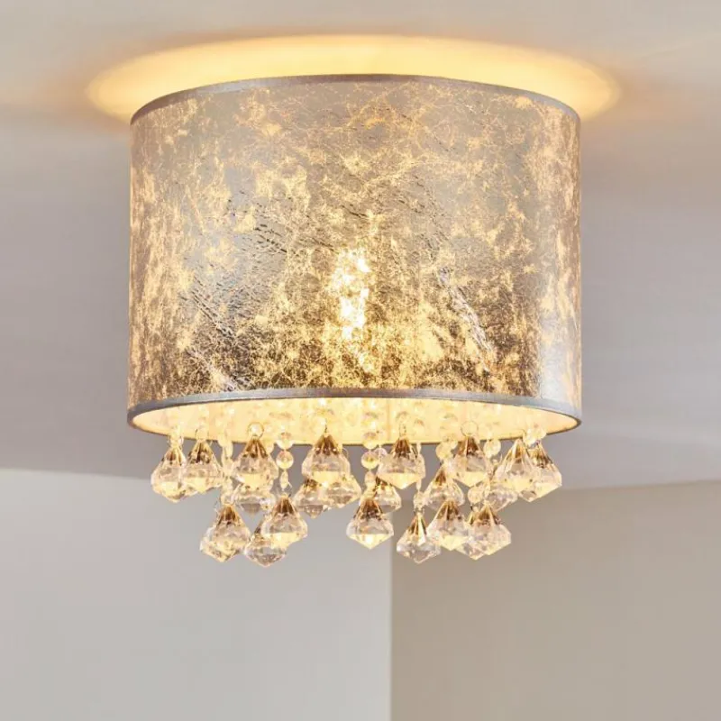 Lampes En Tissu-hofstein Plafonnier Norrfors Argenté, 1 lumière