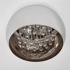 Suspension Verre Fumé-hofstein Plafonnier Norrskata Nickel mat, 5 lumières