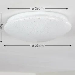 hofstein Plafonnier Norton Star LED Blanc, 1 lumière, Télécommandes, Changeur de couleurs