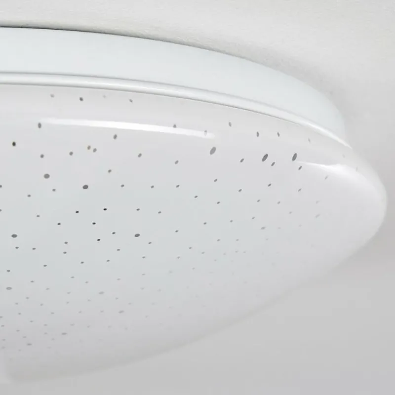 hofstein Plafonnier Norton Star LED Blanc, 1 lumière, Télécommandes, Changeur de couleurs