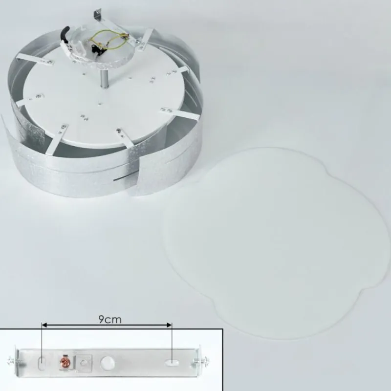 hofstein Plafonnier Novara Argenté, 3 lumières