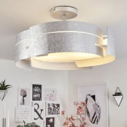 hofstein Plafonnier Novara Argenté, 3 lumières