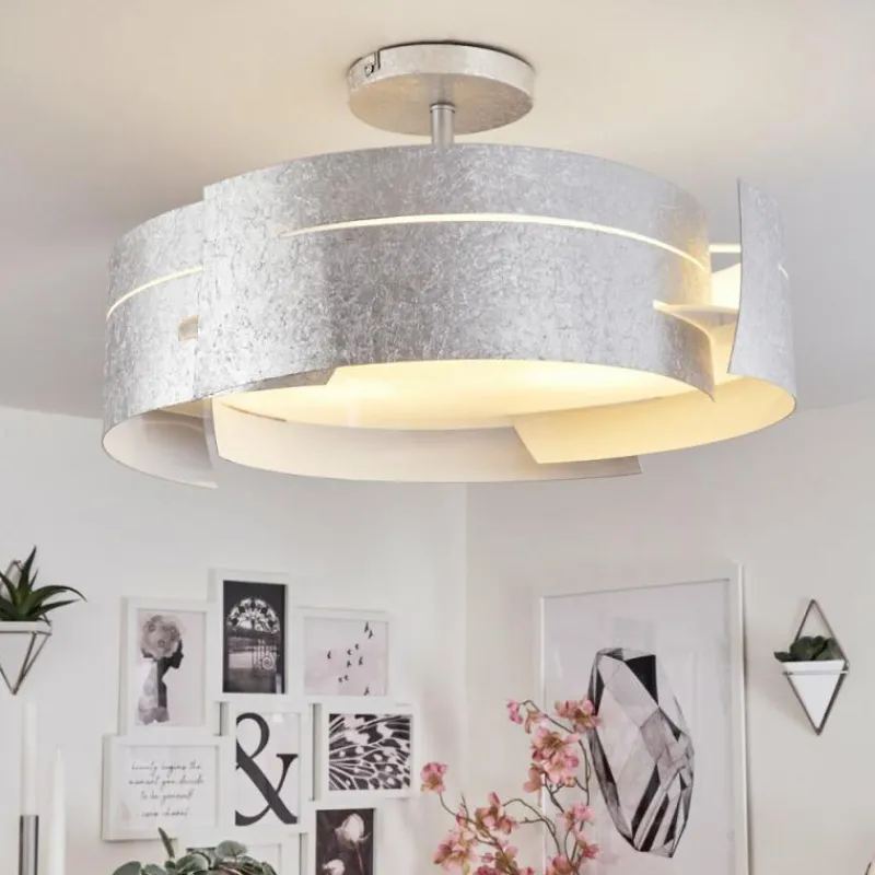 hofstein Plafonnier Novara Argenté, 3 lumières