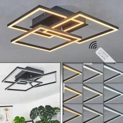 hofstein Plafonnier Oberegg LED Blanc, 1 lumière, Télécommandes