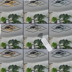 hofstein Plafonnier Oberegg LED Blanc, 1 lumière, Télécommandes