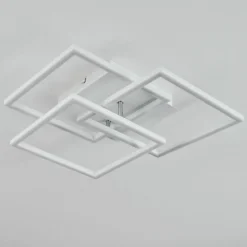 hofstein Plafonnier Oberegg LED Chrome, Blanc, 1 lumière, Télécommandes