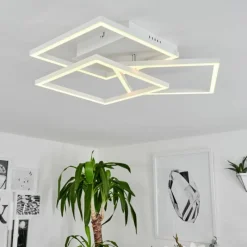 hofstein Plafonnier Oberegg LED Chrome, Blanc, 1 lumière, Télécommandes
