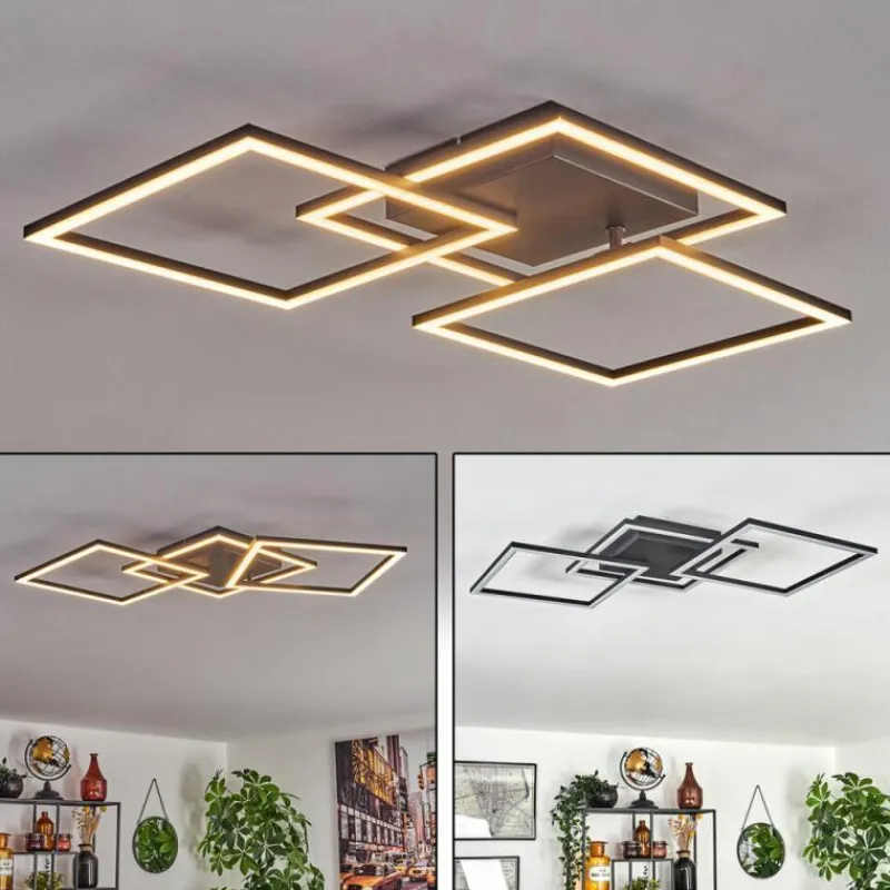 hofstein Plafonnier Obo LED Noir, 1 lumière