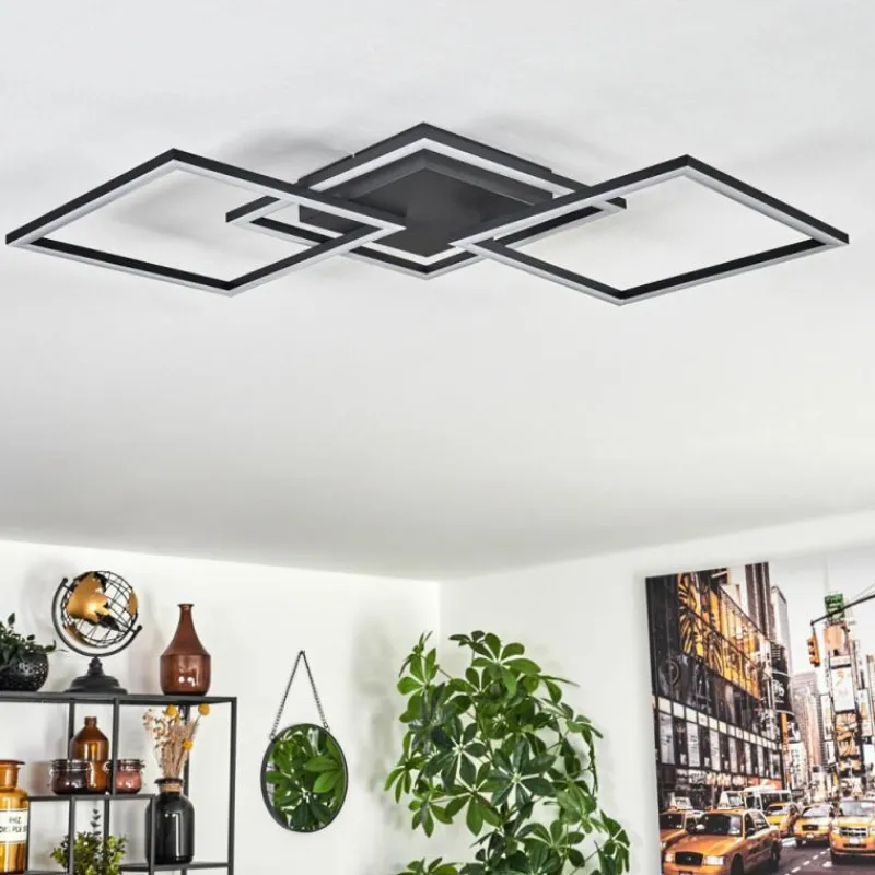 hofstein Plafonnier Obo LED Noir, 1 lumière