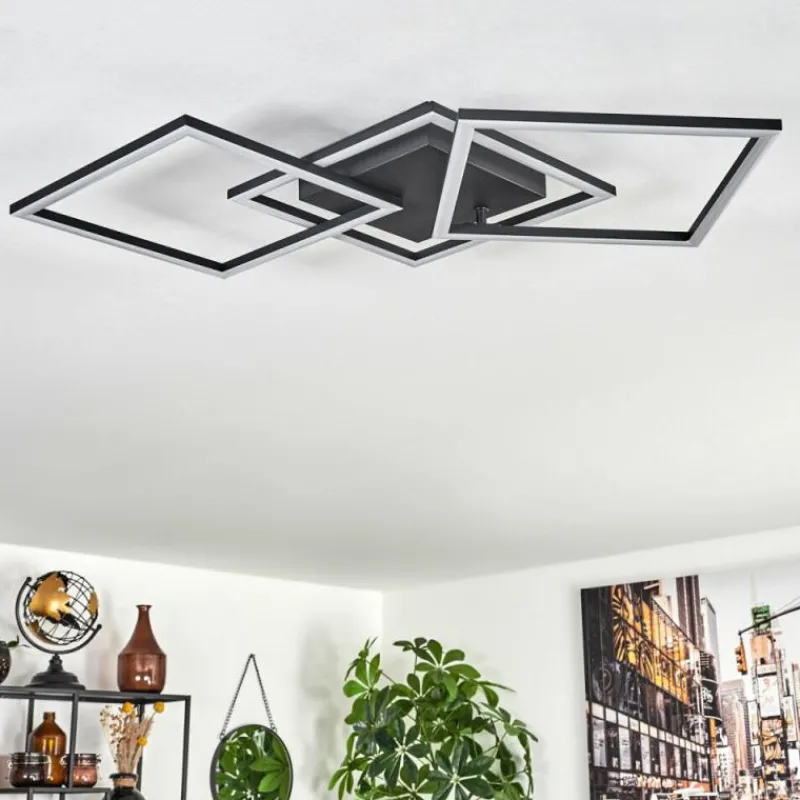 hofstein Plafonnier Obo LED Noir, 1 lumière