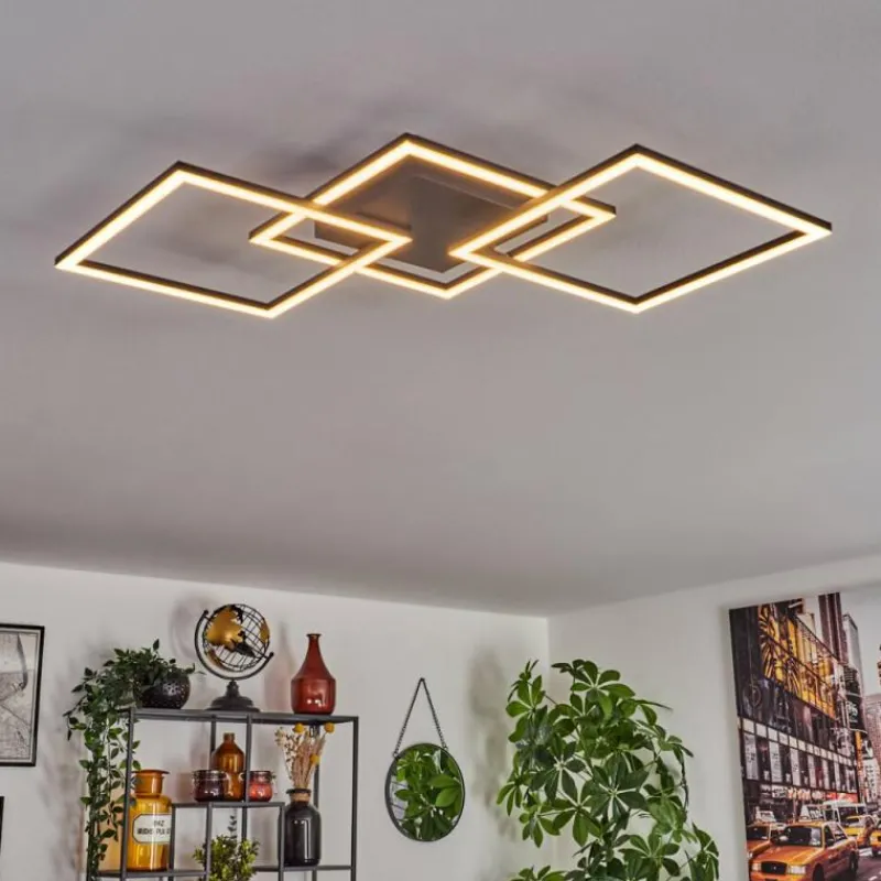 hofstein Plafonnier Obo LED Noir, 1 lumière