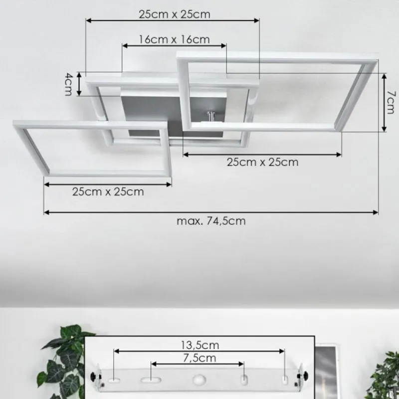 hofstein Plafonnier Obo LED Titane, 1 lumière