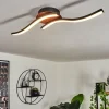hofstein Plafonnier Odda LED Couleur bois, Noir, 2 lumières