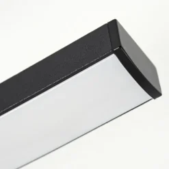 hofstein Plafonnier Odda LED Couleur bois, Noir, 4 lumières