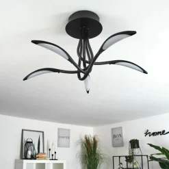 hofstein Plafonnier Oetling LED Noir, 1 lumière