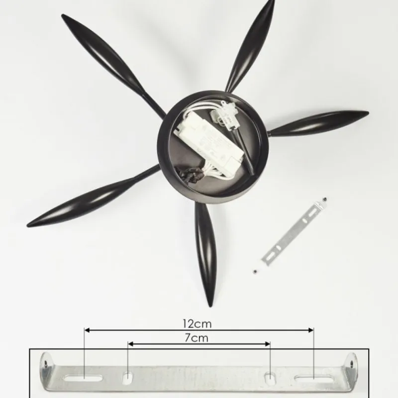 hofstein Plafonnier Oetling LED Noir, 1 lumière