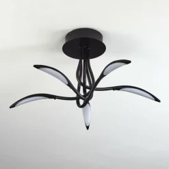 hofstein Plafonnier Oetling LED Noir, 1 lumière