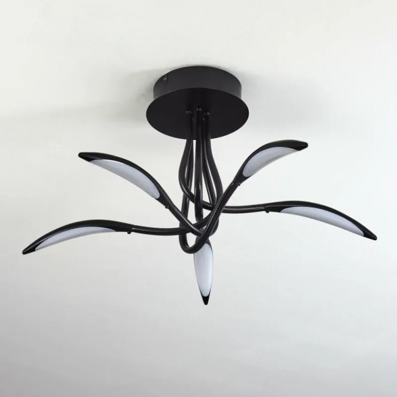 hofstein Plafonnier Oetling LED Noir, 1 lumière