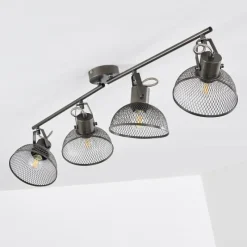 Lampes Vintages & Rétros-hofstein Plafonnier Oksevej Argenté, 4 lumières