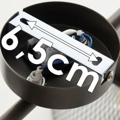 Lampes Vintages & Rétros-hofstein Plafonnier Oksevej Gris, 3 lumières