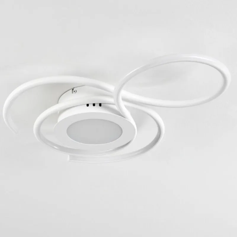 hofstein Plafonnier Olok LED Blanc, 1 lumière, Télécommandes