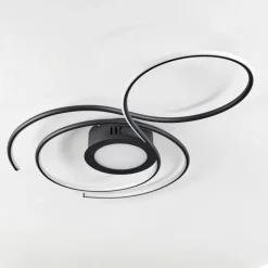 hofstein Plafonnier Olok LED Noir, 1 lumière, Télécommandes