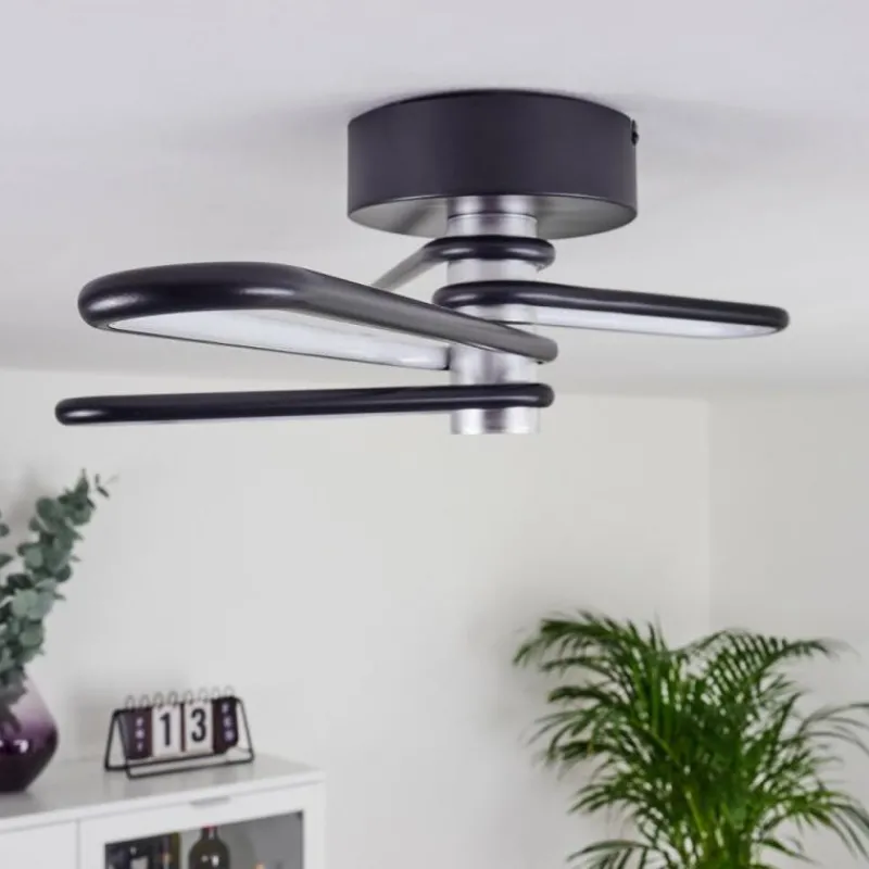 hofstein Plafonnier Olul LED Noir, Blanc, 2 lumières